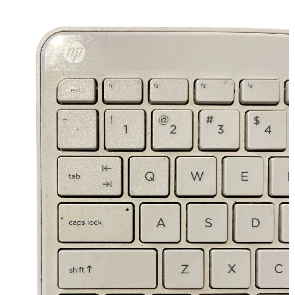 HP USB Multi Media Slim Wired White Keyboard for HP Laptop Desktop Computer